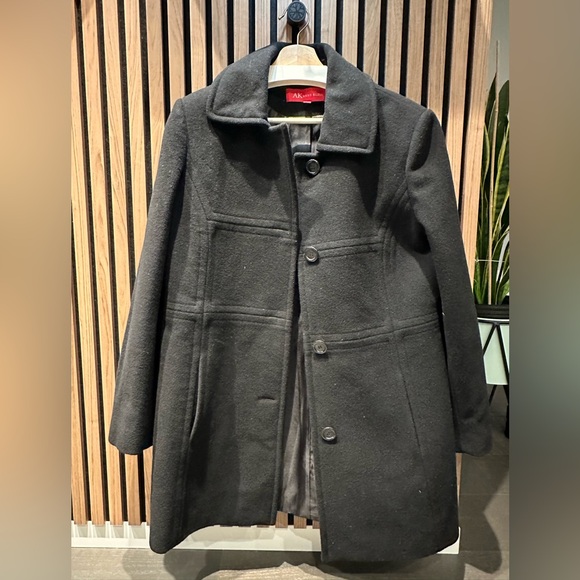 Anne Klein Women’s Black Wool Coat - Picture 1 of 8